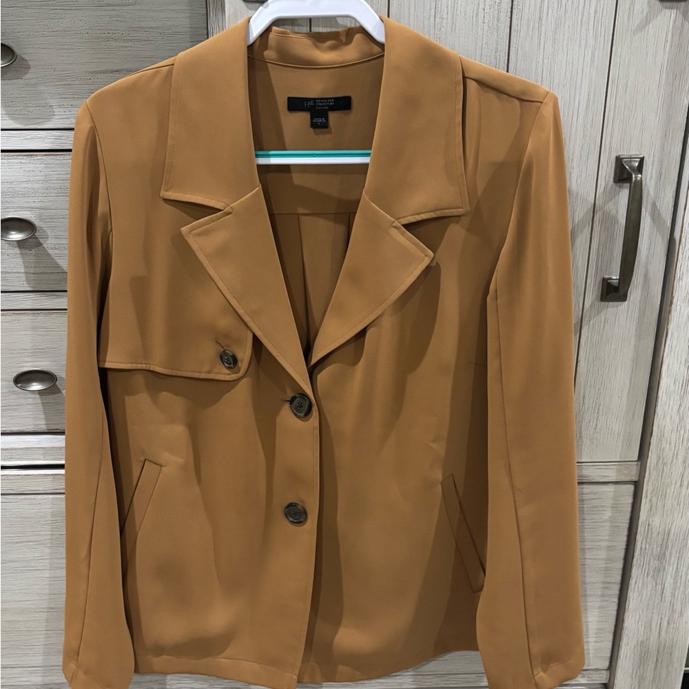 J. Jill Wearever Easy-Care Trench Jacket in Saffron.